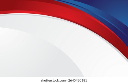 Simple curve red blue background
