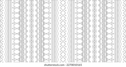 Einfaches gebogenes Liniendesign.Abstraktes geometrisches Schwarz-Weiß-Muster für Webseiten, Texturen, Karten, Poster, Gewebe, Textil.dot-Muster.