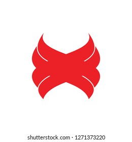 simple curves cross abstract logo 