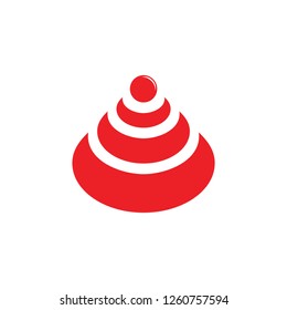 simple curves geometric birthday cake symbol decoration vector