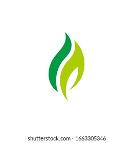 simple curves geometric leaf motion logo vector