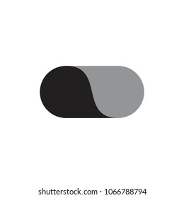 simple curves pills symbol logo vector