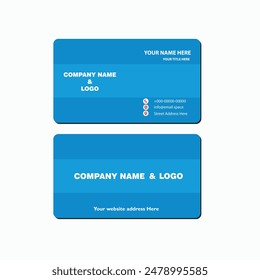 Simple Custom Design and Printing Business Card, Clean Style Modern Business Card Template Design