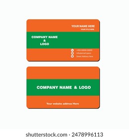 Simple Custom Design and Printing Business Card, Clean Style Modern Business Card Template Design