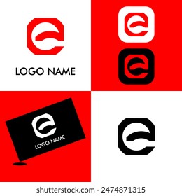 Simple custom logo vector for identity, initials or business cards. it can also be a business symbol. letter E logo concept