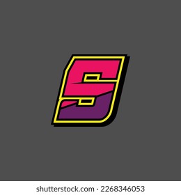 Simple Custom number for all about sports and racing number. Simple number 5