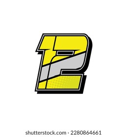 Simple Custom number for all about sports and racing number. Simple number 12