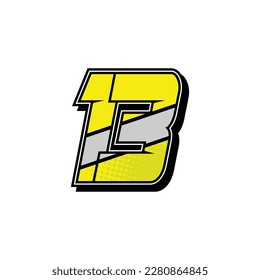 Simple Custom number for all about sports and racing number. Simple number 13