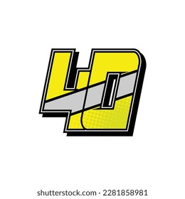 Simple Custom number for all about sports and racing number. Simple number 40