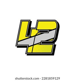 Simple Custom number for all about sports and racing number. Simple number 42