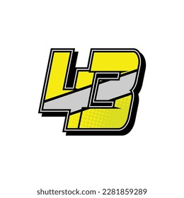 Simple Custom number for all about sports and racing number. Simple number 43