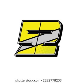 Simple Custom number for all about sports and racing number. Simple number 52