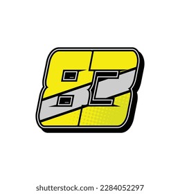 Simple Custom number for all about sports and racing number. Simple number 83