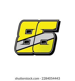 Simple Custom number for all about sports and racing number. Simple number 86