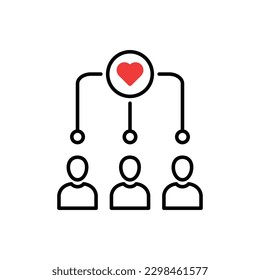 simple customer retention or followers thin line icon. concept of good experience of use. flat linear trend modern business retain logotype graphic stroke art design web element isolated on white