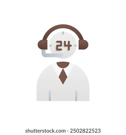 simple customer support icon on isolated background