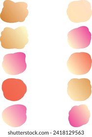 A simple cut out transparent gradient cloud speech bubble shape design element bundle.