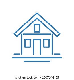 Icono de una casa aislada simple y lindo 