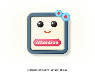 Simple señal de atención linda. Ilustración del vector