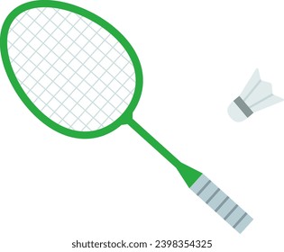 Einfache und süße Badminton-Illustration