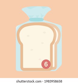 Ilustración De Pan Sencilla Y Cubierta, Diseño Plano