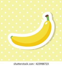 Simple Cute Banana Fruit Icon Collection