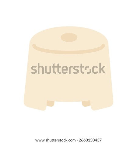 Simple cute bath chair illustration material