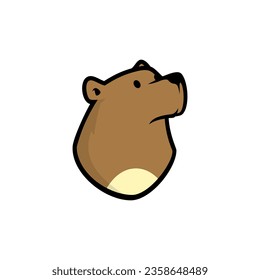 Simple cute bear logo design