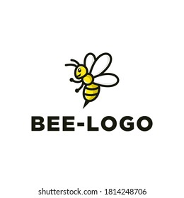 Diseño sencillo y lindo del logo de la abeja.