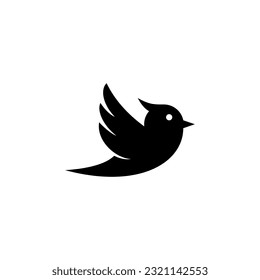 diseño simple de ilustración de icono de ave
