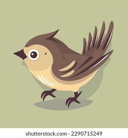 Simple and Cute Bird Vector Logo Design Illustration