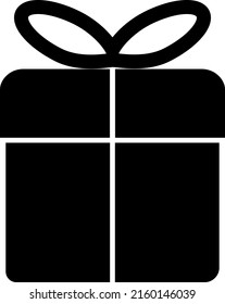 Simple and cute birthday gift gift vector illustration icon set black and white solid and lines