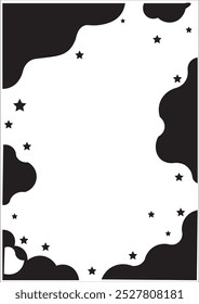 Ilustración de diseño de fondo negro simple y lindo