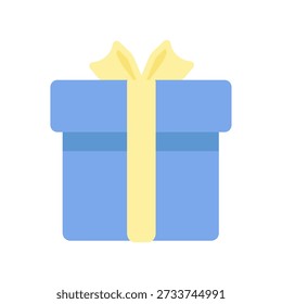 Simple cute blue present illustration