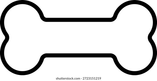 Icono de dibujo de línea de hueso simple y lindo