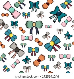 simple cute bow set seamless pattern perfect for background or wallpaper
