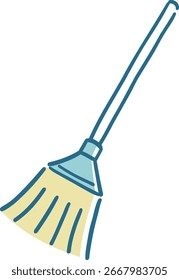 Simple and cute broom icon
