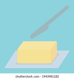 Ilustración simple y linda de la mantequilla