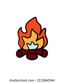 Simple and cute camping vectors