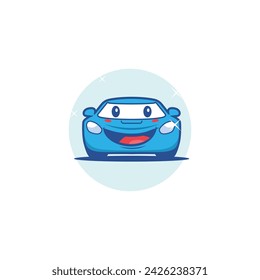 Simple cute car vector icon. fun automotive icon.