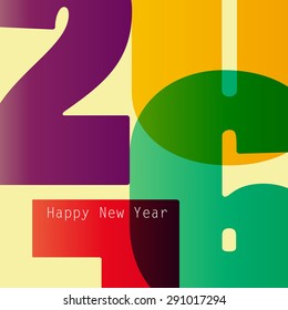 Simple and cute card on New Year 2016