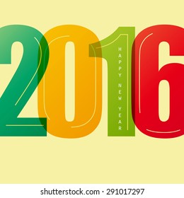 Simple and cute card on New Year 2016