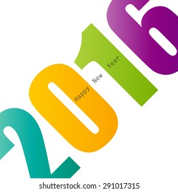 Simple and cute card on New Year 2016