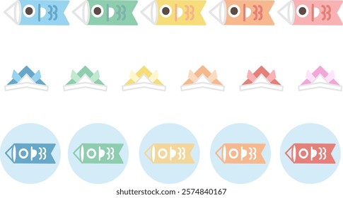 Simple and cute carp streamers and helmets.