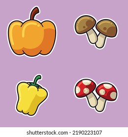 Simple Cute Cartoon Vegetable Vector