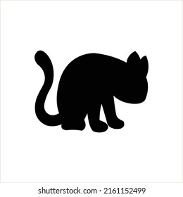 simple cute cat silhouette poor cat