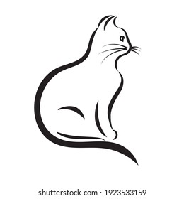 Simple Cute Cat Vector Design Stock Vector (Royalty Free) 1923533159 ...