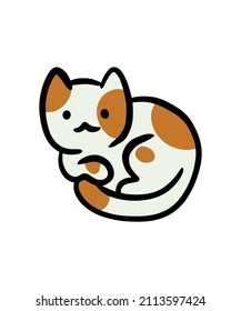 Simple and cute cat vector drawings