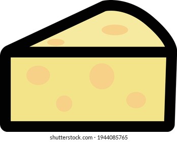 Simple and cute cheese clipart