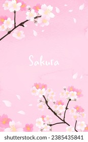 Simple and cute cherry blossom background material